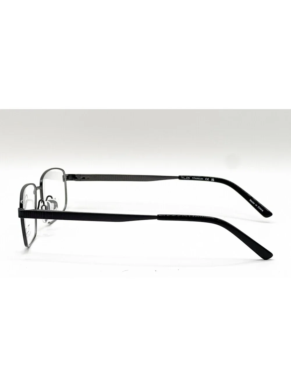 Tlg NU017 C01 Gunmetal Rectangle Authentic Eyeglass Frames 53-17-145